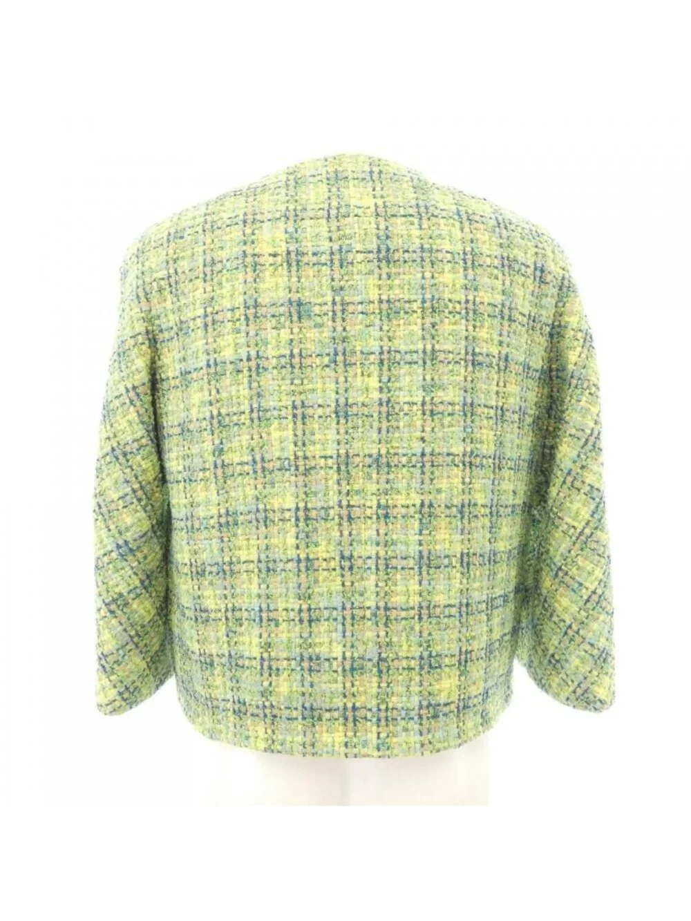 Chanel Collarless Jacket Blue